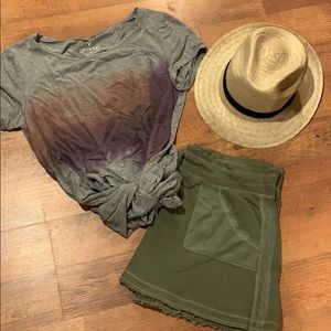 Olive green Knit skirt sz XL vintage